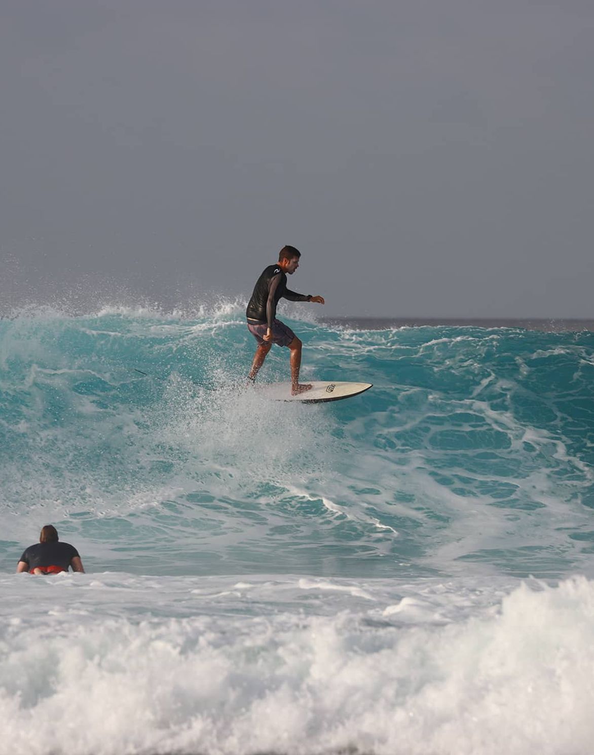advanced surfing student surfing in the water